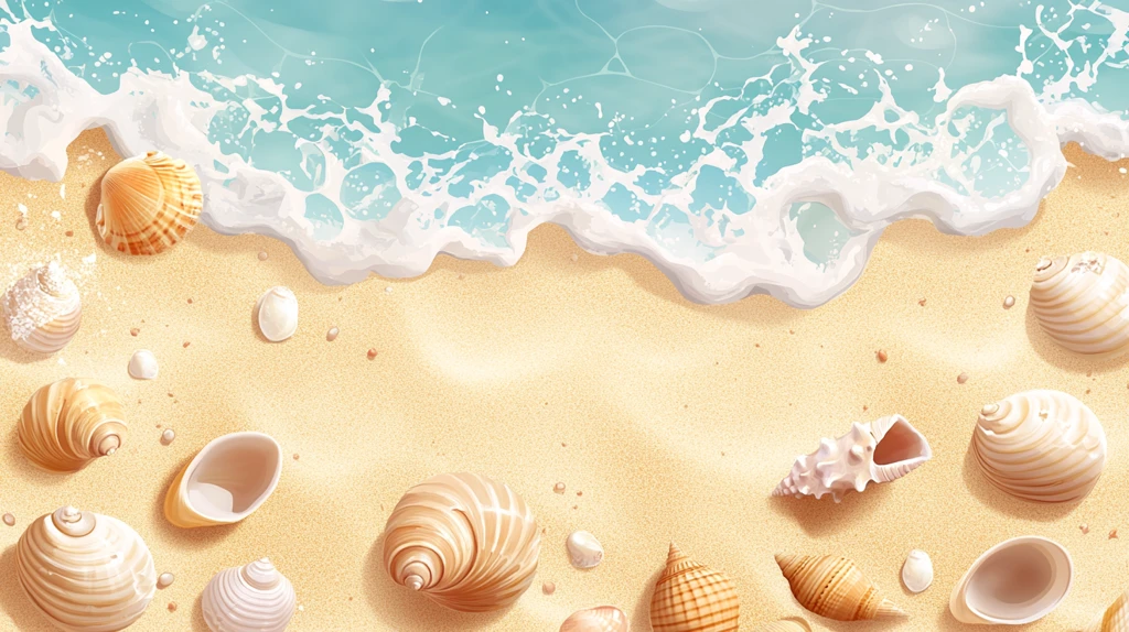 海滩石头扁平素材