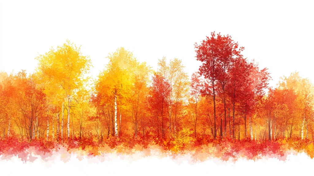 电脑画抽象秋季白桦林