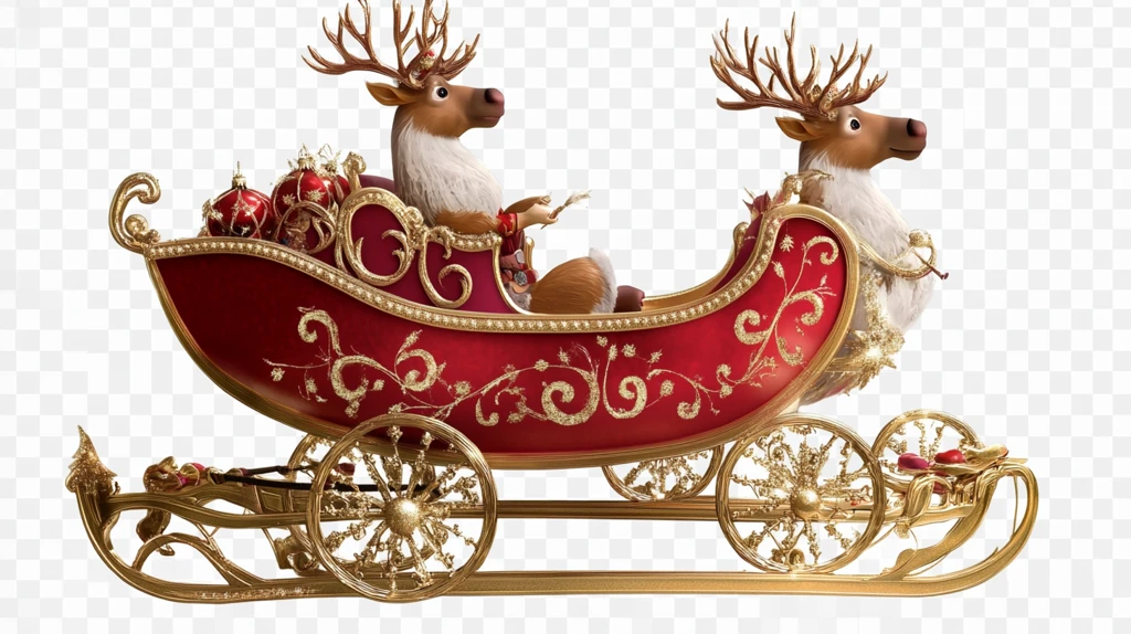 圣诞小鹿雪橇