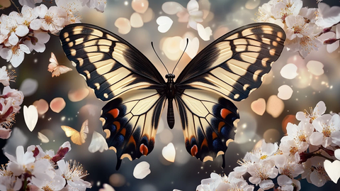 梦幻蝴蝶舞台背景