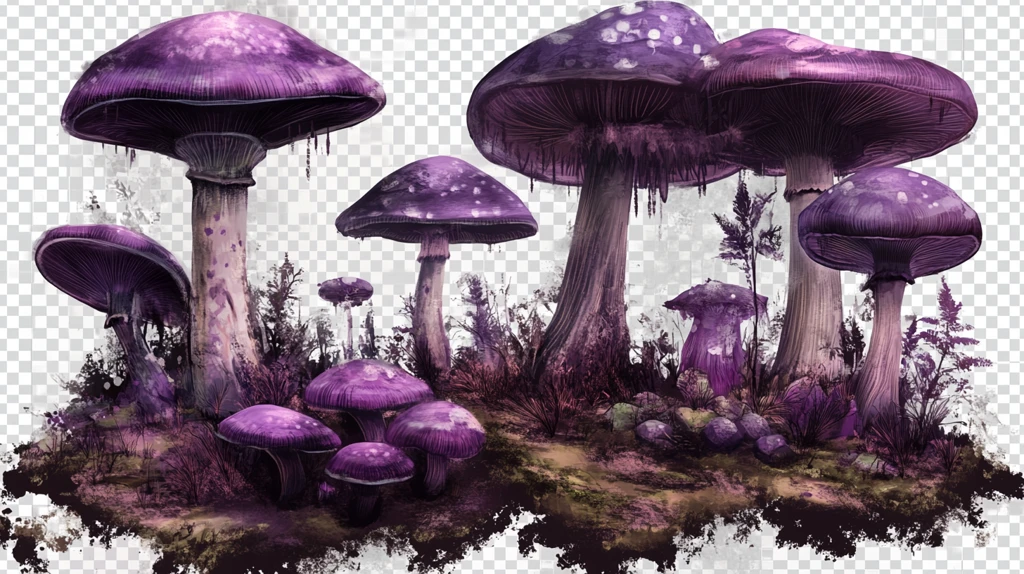 紫色蘑菇小精灵