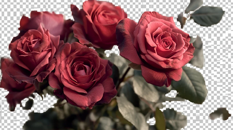 写实手绘玫瑰花素材