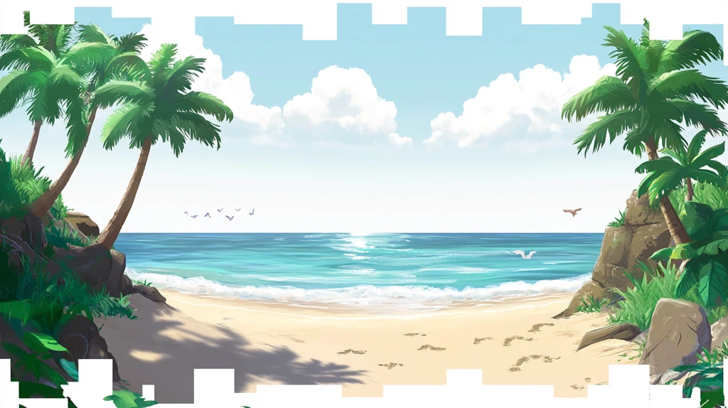 海边风景插画