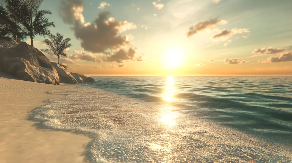 唯美韵律自然海边背景