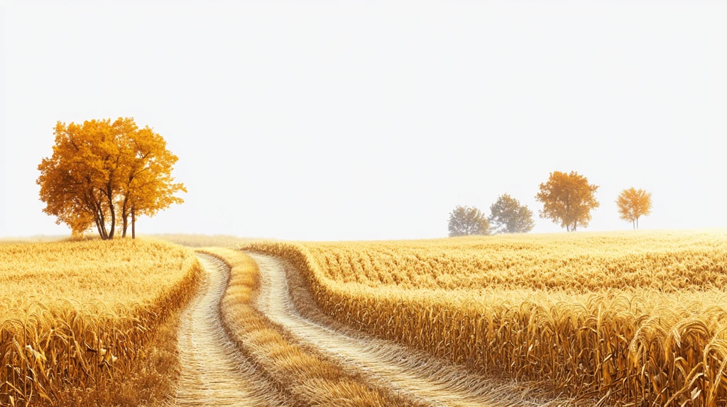 金色田野乡间土路