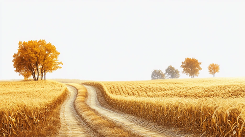 金色田野乡间土路