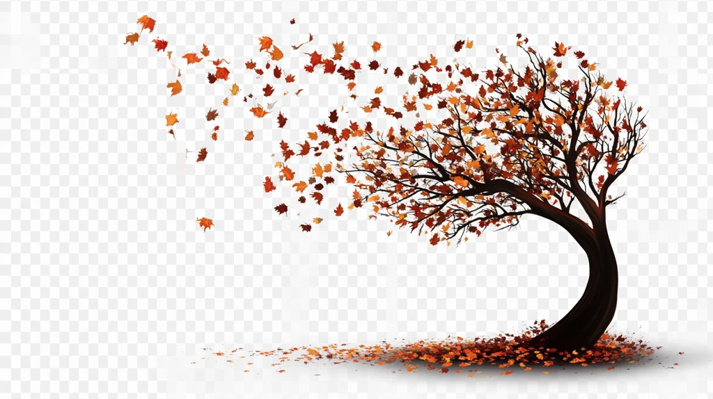 漂浮背景枫树