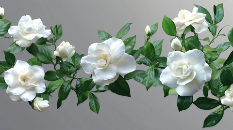 写实喷绘茉莉花