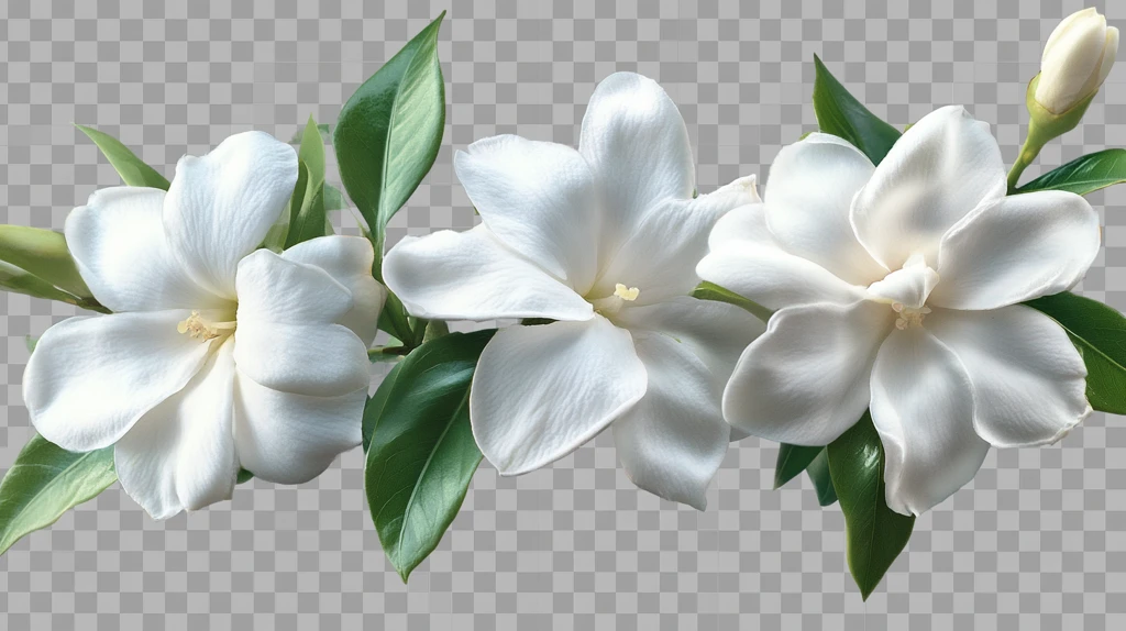 写实喷绘茉莉花