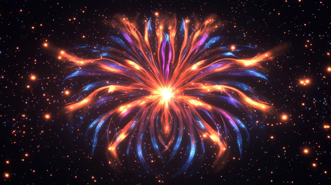 抽象绚丽烟火背景墙