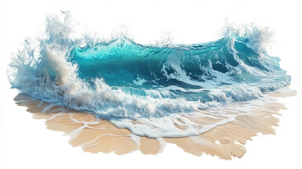 碧海蓝天水波涌