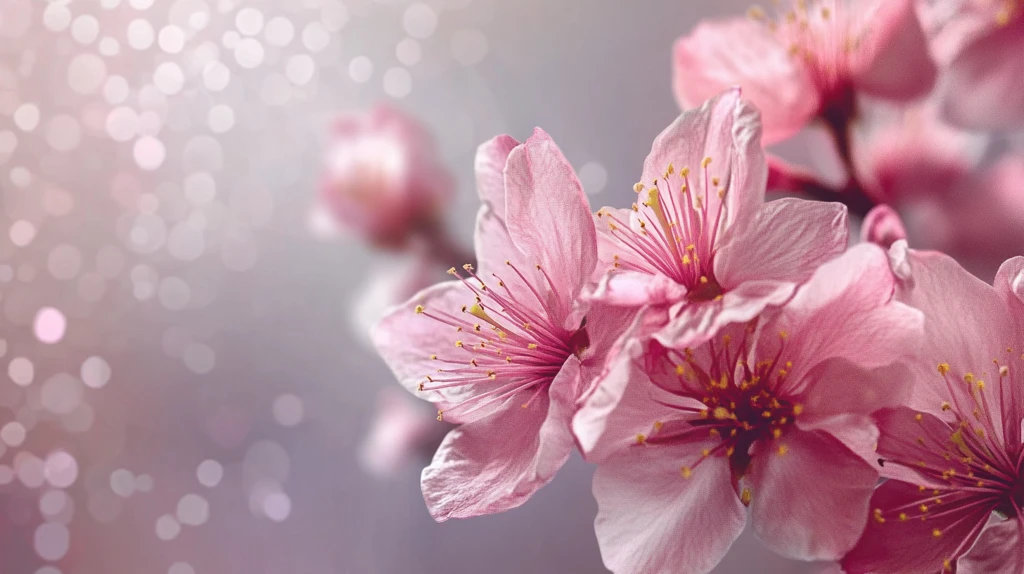 唯美花瓣创意桃花