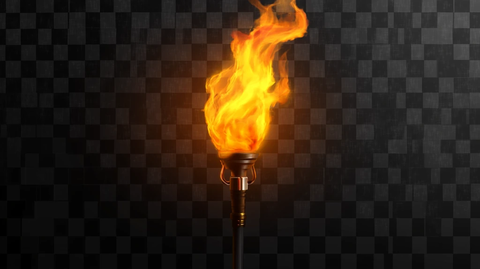燃烧火焰的火炬