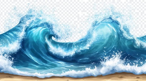 波涛水形海涛水元素