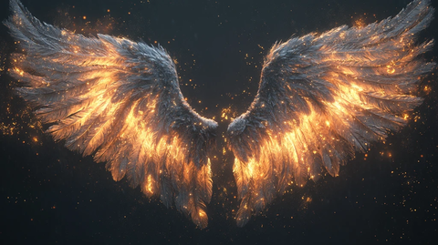 黄金质感纯金色翅膀