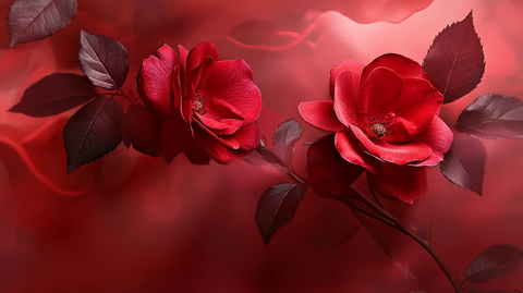 立体玫瑰花藤背景