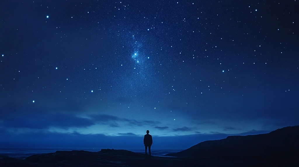 星辰大海男孩背影