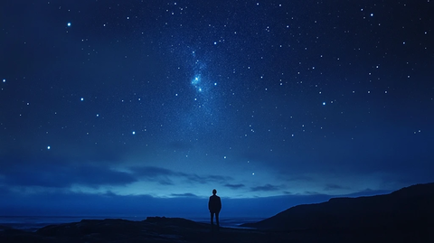 星辰大海男孩背影