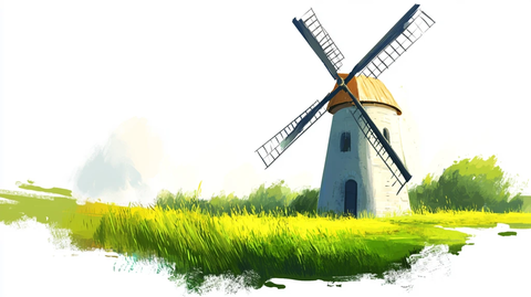 风车插画