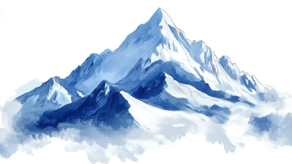雪山插画
