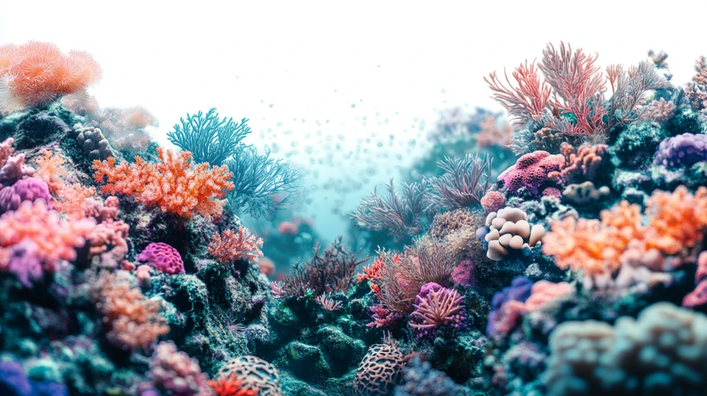 梦幻的海底珊瑚背景