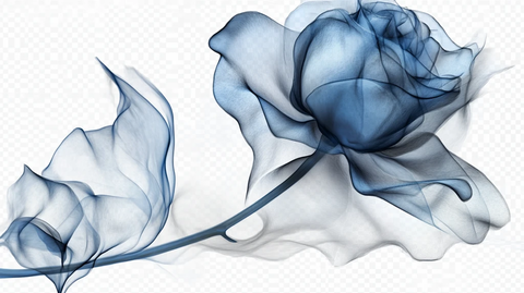 蓝色线条烟雾波浪