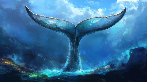 高清手绘鲸鱼