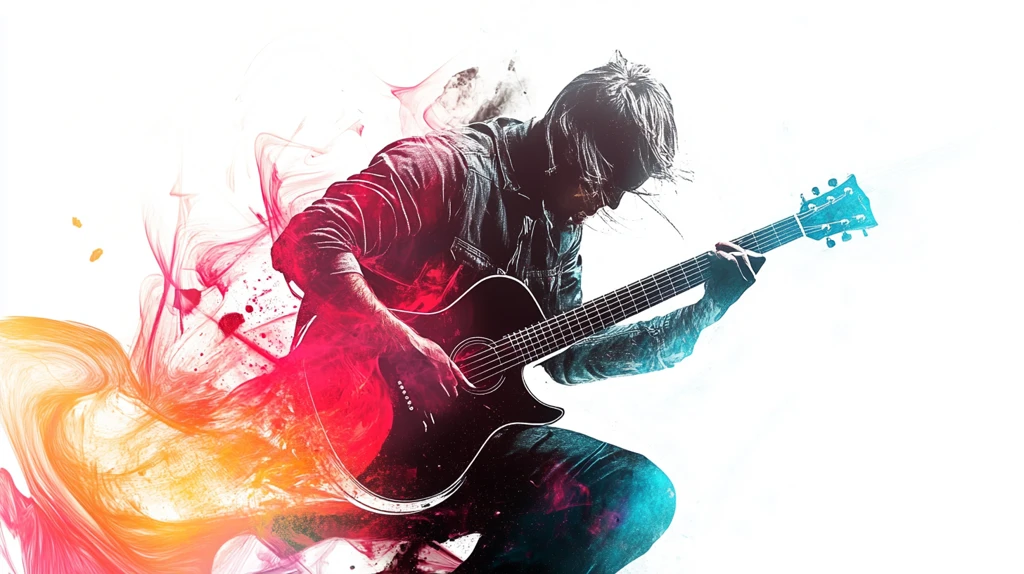 弹吉他氛围图