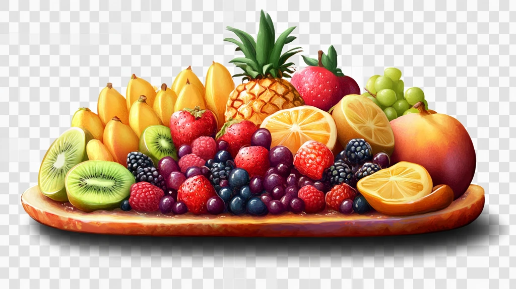 水果拼盘透明背景