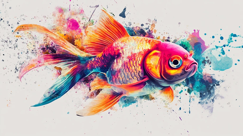 创意金鱼潮流插画
