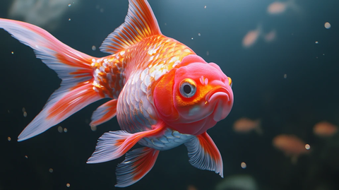 彩色金鱼水中游