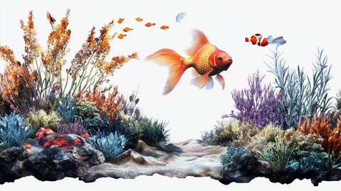 立体画素材金鱼立体画