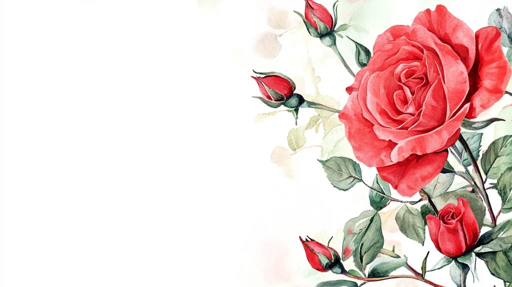 手绘玫瑰壁纸
