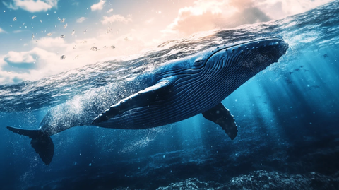 鲸鱼翻滚素材