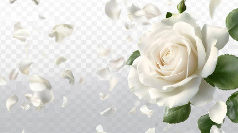 白玫瑰春日绽放