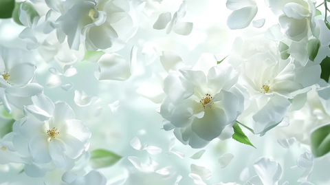 写实喷绘茉莉花