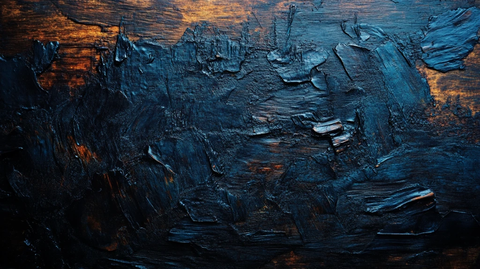 蓝调油画颜料肌理纹理