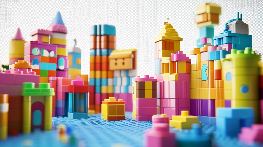 彩色积木乐高素材