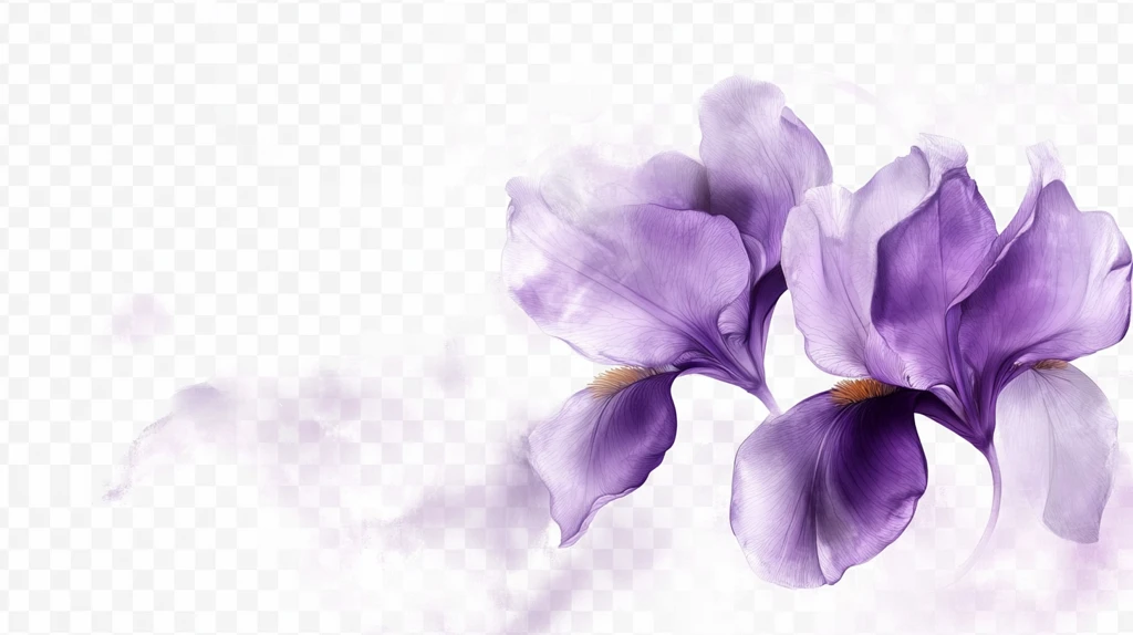 水彩番红花本本插画