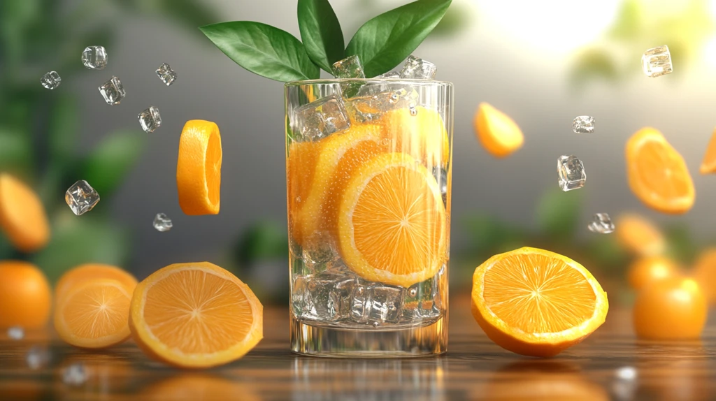 夏日橙汁鲜果饮