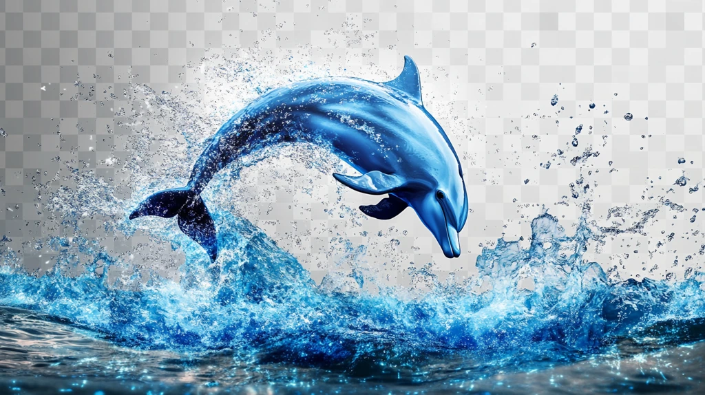 跃出水面的海豚