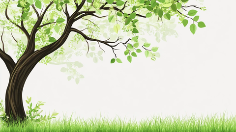 手绘树背景墙