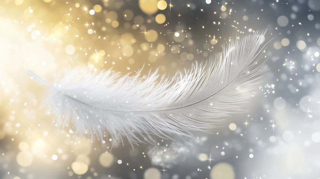 白色羽毛光影