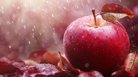 带水珠的苹果