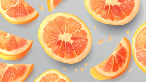 活力西柚色立体背景