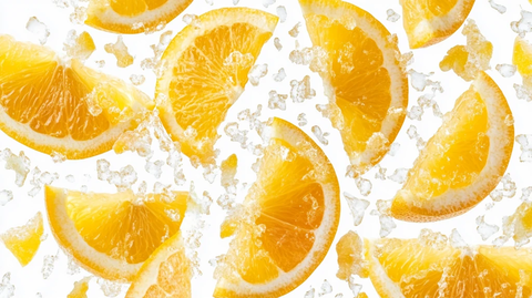 橙切片背景