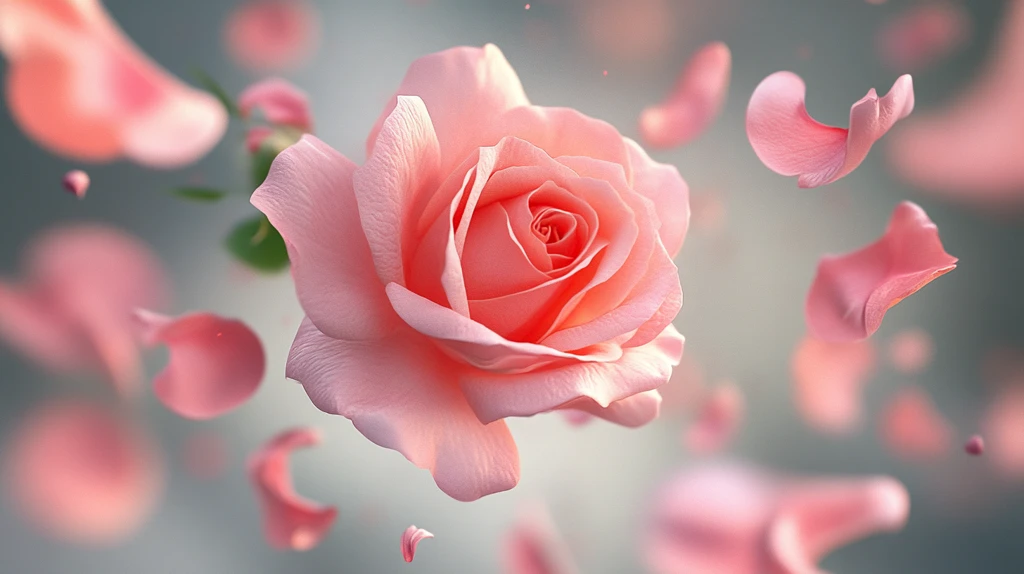 立体玫瑰花藤背景