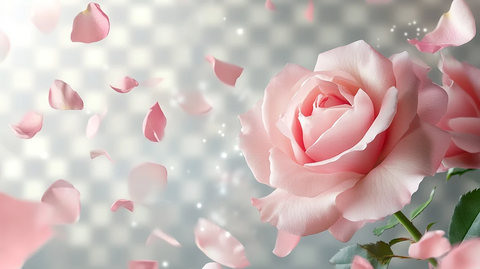 立体玫瑰花藤背景