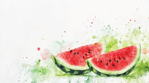 水彩西瓜风