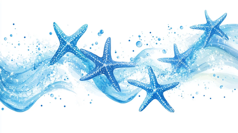 海滩海洋星鱼景